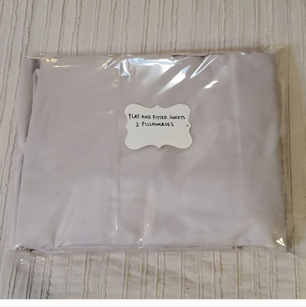 SOLD☆BROOKLINEN☆ Classic sheet set-Soft grey - Picture 4 of 7